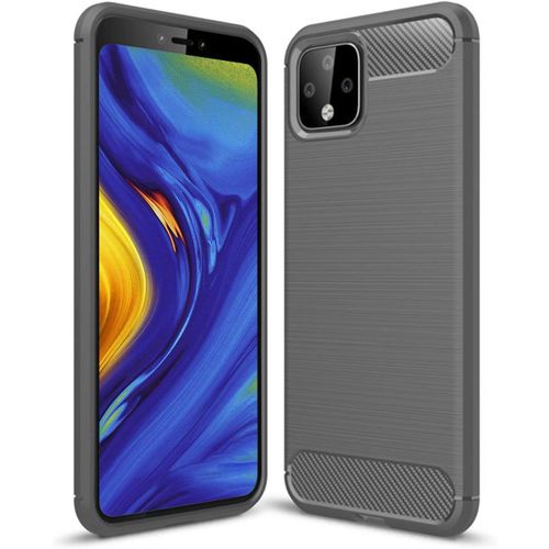 Google Pixel 4 Coque Pour Google Pixel 4, Coque De Protection En Fibre De Carbone Série Exquise Avec Technologie Anti-Rayures Et D'absorption De Chocs, Case For Google Pixel 4 - Gris