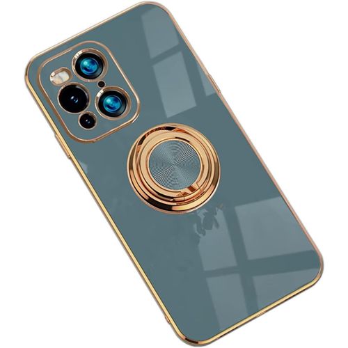 Coque Pour Oppo Find X3 X3 Pro Étui Avec Support Coque Avec Anneau Rotatif 360 ° Souple Silicone Tpu Housse Élégant Ultrafin Antichoc Gris