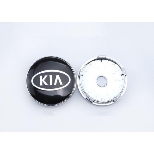 Lot De 4 Centre De Roue Cache Moyeu Pour 60mm Kia -Noir