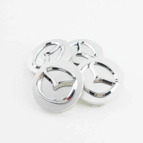 Lot De 4 Centre De Roue Cache Moyeu Pour Mazda 56mm -Argent