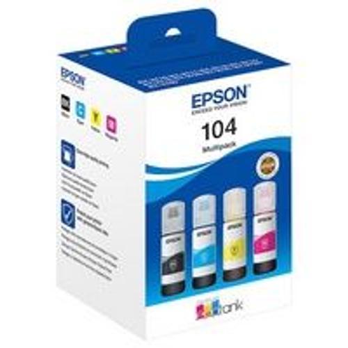 Cartouche d'encre Epson Ecotank Bouteille Serie 104 - 4 Couleurs