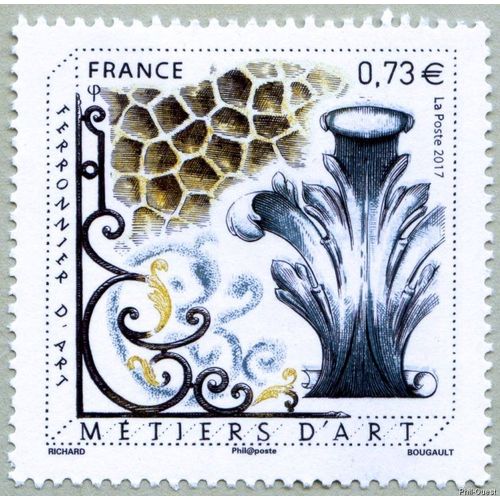 France 2017, Très Beau Timbre Neuf** Luxe Yvert 5135, Métiers D'art, Ferronnier, Ferronnerie D'art.