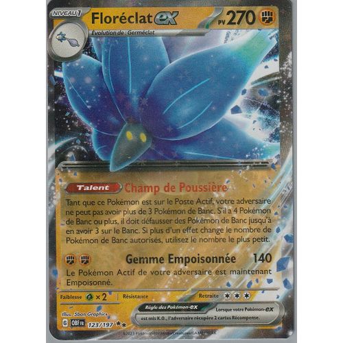 Carte Pokémon - Floréclat Ex - 123/197 - Ultra-Rare - Ev3 Flammes Obsidiennes