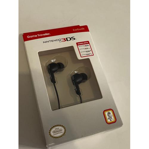 Écouteur Earbuds Nintendo 3ds 3dsxl Dsi Dsi Xl Officiel Noir 
