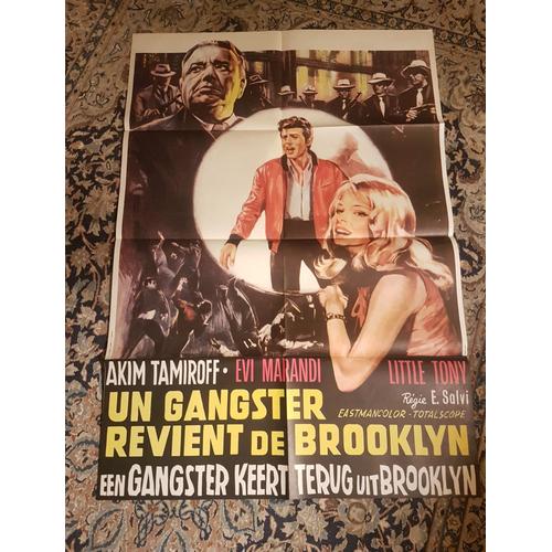 Un Gangster Revient De Brooklyn Affiche Film 120x80 Salvi, Little Tony, Marandi