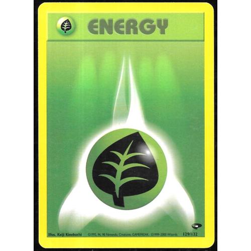 Carte Pokémon Energie Plante (Grass Energy) 129/132 - Gym Heroes (Uk)