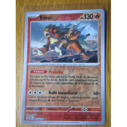 Entei - Reverse - 030/197 - Flammes Obsidiennes