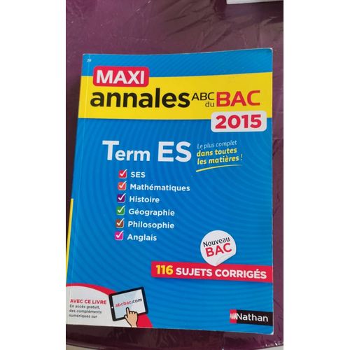 Maxi Annales Abc Du Bac 2015
