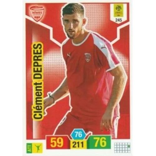 245 Clément Depres - Nimes Olympique - Panini Adrenalyn Xl Ligue 1 - 2019-2020 Carte Football