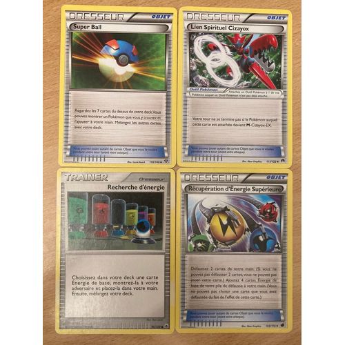 (2631) Super Ball + Lien Spirituel Cizayox + Recherche D’Énergie + Récupération D’Énergie Supérieure (Pokemon) 