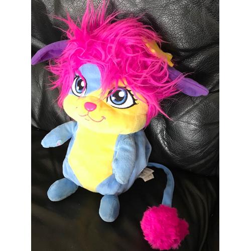 Peluche Popples Bleu Rose Jaune Bubbles 2015 30cm Parlante