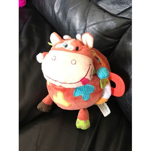 Doudou Eveil Livre Vache Vicky Lilliputiens 22cm