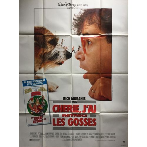 Cherie, J'ai Rétreci Les Gosses / Walt Disney - Affiche Originale De Cinéma - Format 120x160 Cm - Un Film De Joe Johnston Avec Rick Moranis, Matt Frewer, Marcia Strassman, Kristine Sutherland - 1990