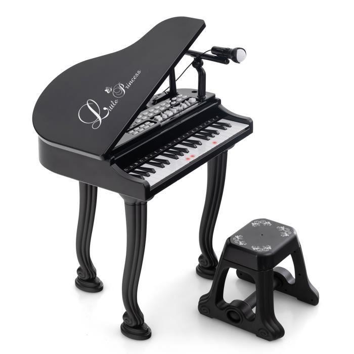 Costway piano numérique 37 touches pour enfants avec tabouret