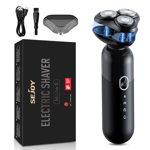 Rasoir Électrique Sejoy Homme Sans Fil Rasoir Flottant 4d Tondeuse De Précision Usb Rechargeable Ipx7 Étanche-Humide Et Sec - Noir