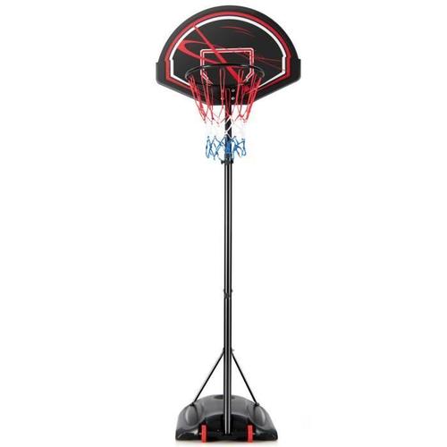 Costway Panier De Basketball Sur Pied Hauteur Réglable 170-230 Cm Avec Filets,Base Remplissable,2 Roues Intégrées,Panneau Arrière