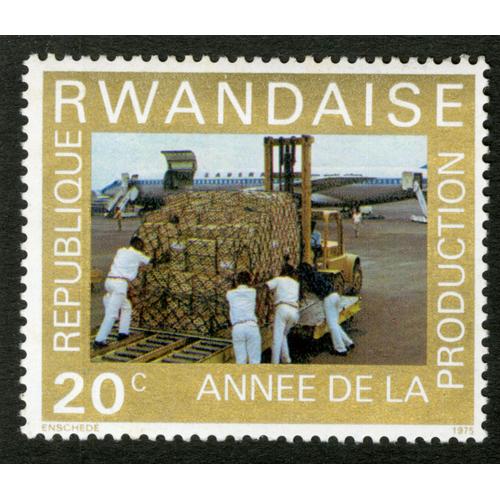 Timbre Oblitéré République Rwandaise, Année De La Production, 20 C