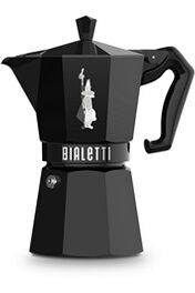 Cafetière italienne ou à piston Bialetti SET Moka Exclusive Noire + 2 Paquets de café