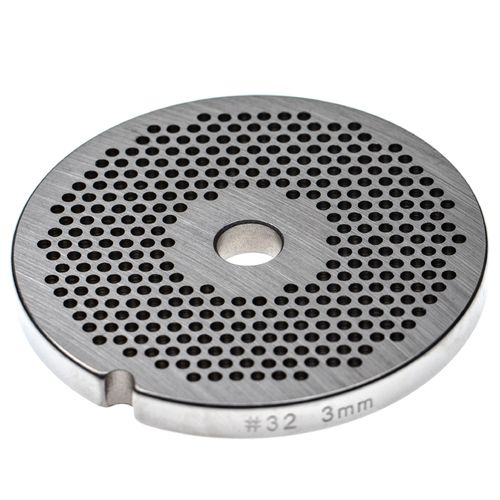 vhbw Grille taille 32 compatible avec Fama hachoir à viande - Diamètre des trous 3mm, trou central 13,4mm, acier inoxydable