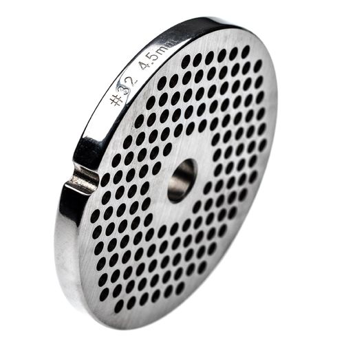 vhbw Grille taille 32 compatible avec Fama hachoir à viande - Diamètre des trous 4,5mm, trou central 13,4mm, acier inoxydable