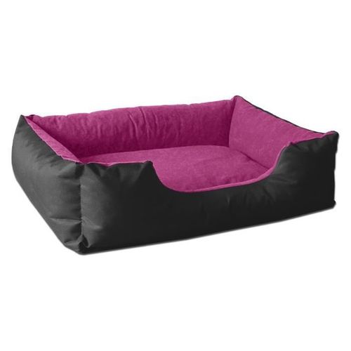 Beddog® Lupi Lit Pour Chien, Panier Corbeille, Coussin De Chien [S Env. 55x40cm, Black-Passion (Noir/Rose)]