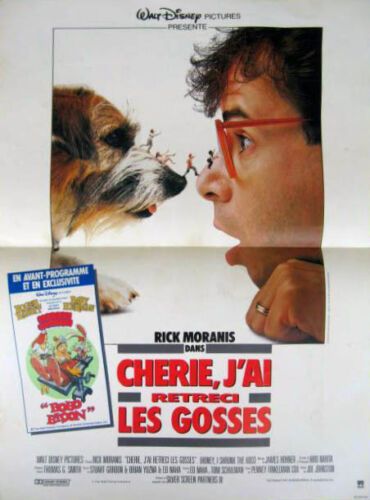 Chérie, J'ai Rétréci Les Gosses (Honey, I Shrunk The Kids)-Véritable Affiche De Cinéma Pliée - Format 40x60 Cm - De Joe Johnston Avec Rick Moranis, Jared Rushton, Marcia Strassman, Matt Frewer- 1989
