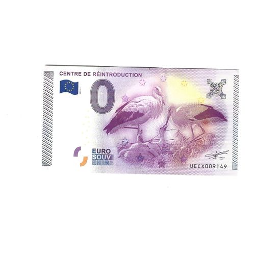 Billet Euro Souvenir Centre Reintroduction Cigogne (68)