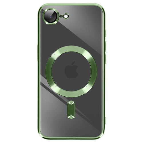 Coque Pour Iphone 16e Caméra Protégée En Silicone Vert