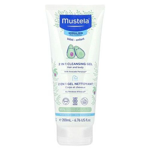 Mustela, Gel Nettoyant 2-En-1 Pour Bébé, Cheveux Et Corps, Peau Normale, 200 Ml 