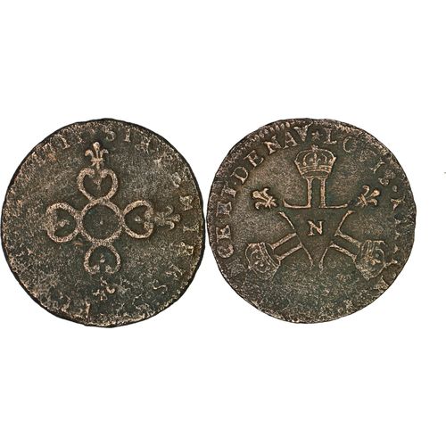 France - 1711 - 6 Deniers Dardenne - Louis Xiv - Montpellier (N) - 25-140