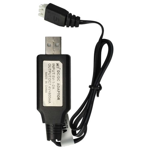 Vhbw Chargeur Usb Pour Batterie De Modélisme Rc Avec Connexion Jst Xh-3p Ou Pack D'accus - 60 Cm 7,4 V-Vhbw