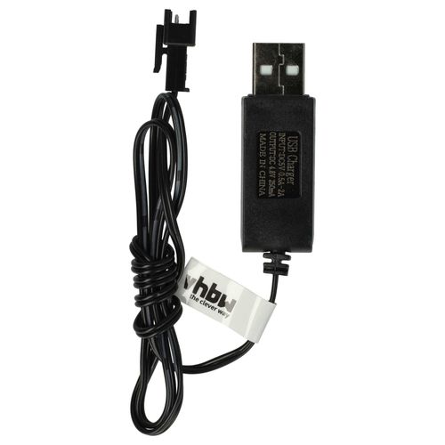 Vhbw Chargeur Usb Pour Batterie De Modélisme Rc Avec Connexion Sm-2p Ou Pack D'accus - 60 Cm 4,8 V-Vhbw