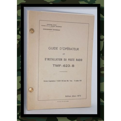 Guide D'opérateur Et D'installation Du Poste Radio Tmf-623-B