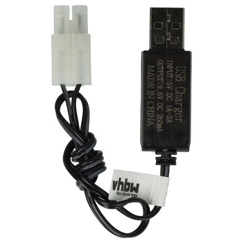 Vhbw Chargeur Usb Pour Batterie De Modélisme Rc Avec Connexion Tamiya Ou Pack D'accus - 60 Cm 9,6 V-Vhbw