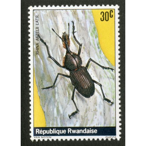 Timbre Non Oblitéré République Rwandaise, Rhina Afzelii Latr., 30 C