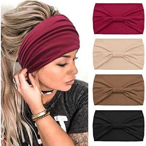 Acheter (Joie choisir)Bandeau imprimé pour femmes cheveux de sport avec un  large bord bandeau de Yoga bandeau de cheveux doux bandeau de cheveux