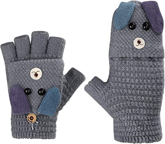 Gants Enfant Hiver Fille Gants Magiques à Motif antidérapant Moufles Filles  5-Doigts Gants Thermiques Hiver en Laine tricotée Modèle de Chat pour  Enfants 3-8 Ans (Bleu) : : Mode