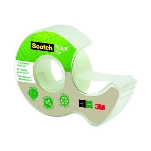 Scotch Magic 900 A Greener Choice Distributeur Avec Ruban De Bureau Portable 19 Mm X 20 M