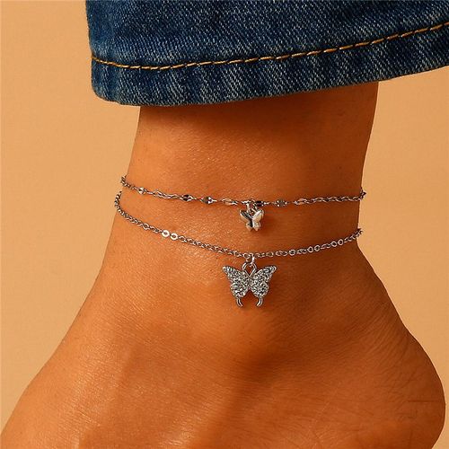 Chaîne De Cheville En Strass Pour Femmes, Bijoux Style Bohémien, Pieds Nus, Pour La Plage, Été