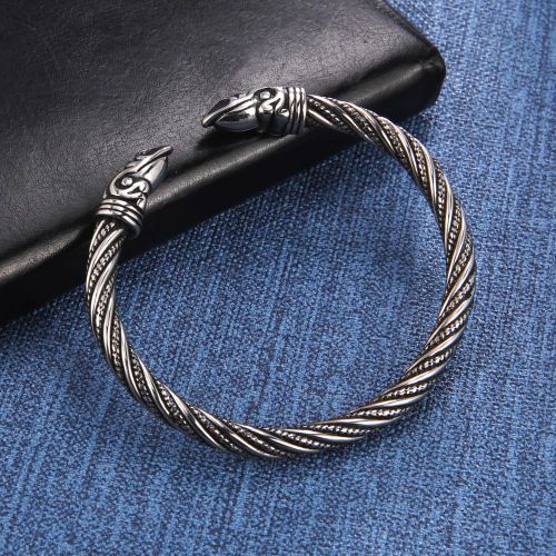 Likgreat Bracelet Dragon Pour Homme Et Femme, Bijoux Nordiques Viking, Amulette En Acier Inoxydable, Manchette