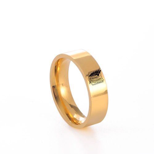 Bague Attaque Des Titans Shingeki No Kyojin Ailes De La Liberté, Anneau De Doigt Noir Pour Hommes Et Femmes, Fans D'anime, Bijoux Cadeaux