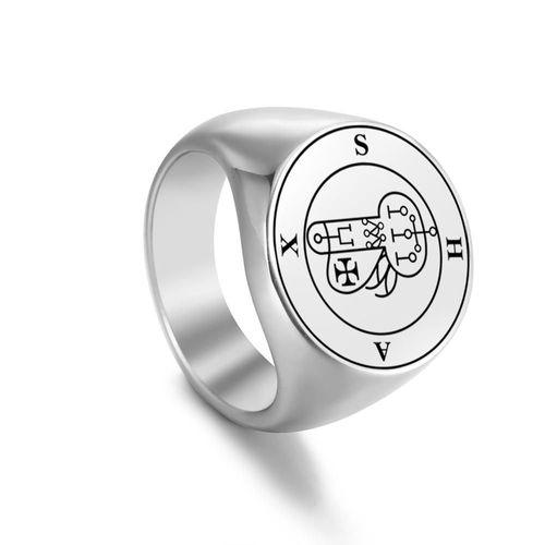Bagues En Métal Vintage En Acier Inoxydable Pour Hommes, Bague De Doigt, Amulette De Document En Argent, Punk, Hip Hop, Prairie, Cadeau De Bijoux