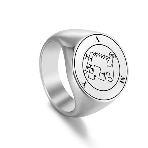 Bagues En Métal Vintage En Acier Inoxydable Pour Hommes, Bague De Doigt, Amulette De Document En Argent, Punk, Hip Hop, Prairie, Cadeau De Bijoux
