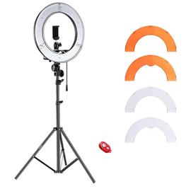 7€19 sur Godyluck Anneau De Lumière LED Ring Light Lampe Circulaire  Bicolore Eclairage Vidéo Pour Le Maquillage Noir - Accessoire photo - Achat  & prix