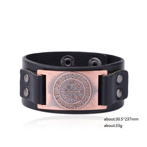 Odin Viking Vegvisir Boussole Rune Pendentif Pour Homme, Bracelet Rétro Nordique Wicca Charm Bangle, Bracelet Amitié, Cuir Zones Me Jewelry