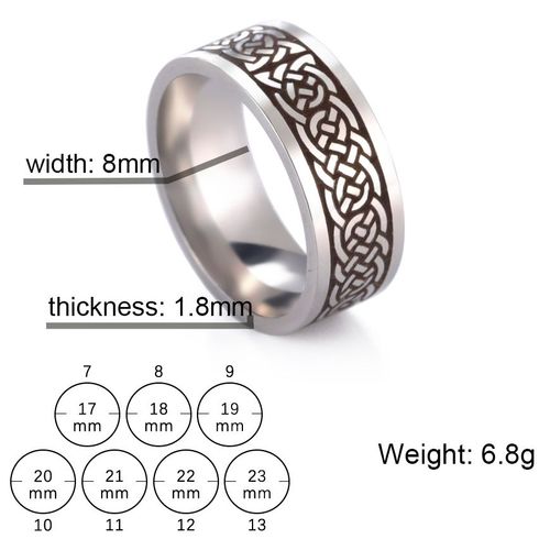 Bagues Viking Rétro De Style Ancien Pour Hommes Et Femmes, Amulette Noire Vintage, Runes Nordiques, Bague À N¿Ud Celtique, Cadeau De Créativité, Bijoux En Gros