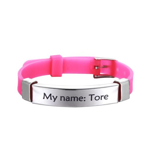 Likgreat-Bracelets D'identification Personnalisés Pour Enfants, Gouvernail En Silicone Souple, Acier Inoxydable, Nom D'urgence Personnalisé, Téléphone Pour Enfants, Filles Et Garçons