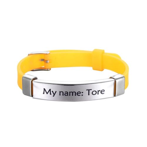 Likgreat-Bracelets D'identification Personnalisés Pour Enfants, Gouvernail En Silicone Souple, Acier Inoxydable, Nom D'urgence Personnalisé, Téléphone Pour Enfants, Filles Et Garçons