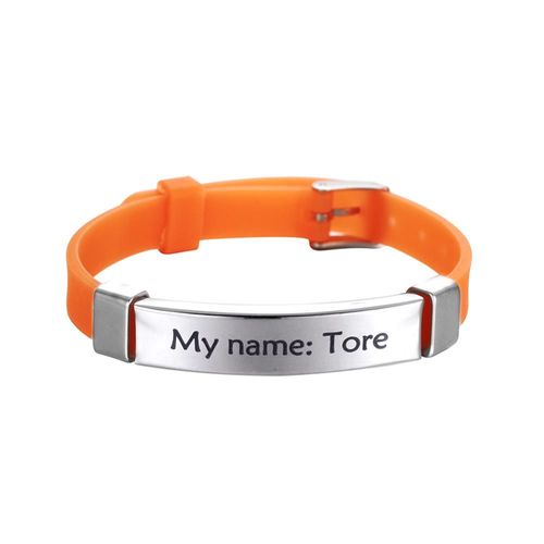 Likgreat-Bracelets D'identification Personnalisés Pour Enfants, Gouvernail En Silicone Souple, Acier Inoxydable, Nom D'urgence Personnalisé, Téléphone Pour Enfants, Filles Et Garçons