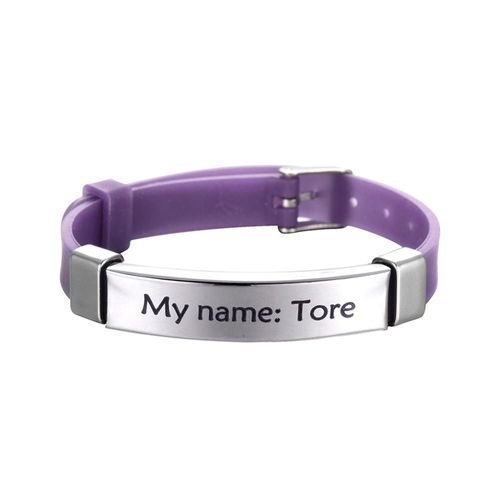 Likgreat-Bracelets D'identification Personnalisés Pour Enfants, Gouvernail En Silicone Souple, Acier Inoxydable, Nom D'urgence Personnalisé, Téléphone Pour Enfants, Filles Et Garçons